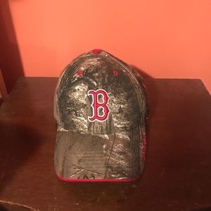 Boston Red Sox camo hat; one size worn a few times